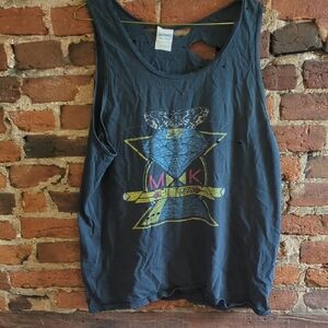 Gildan Ultra Cotton Distressed Black Tank Top